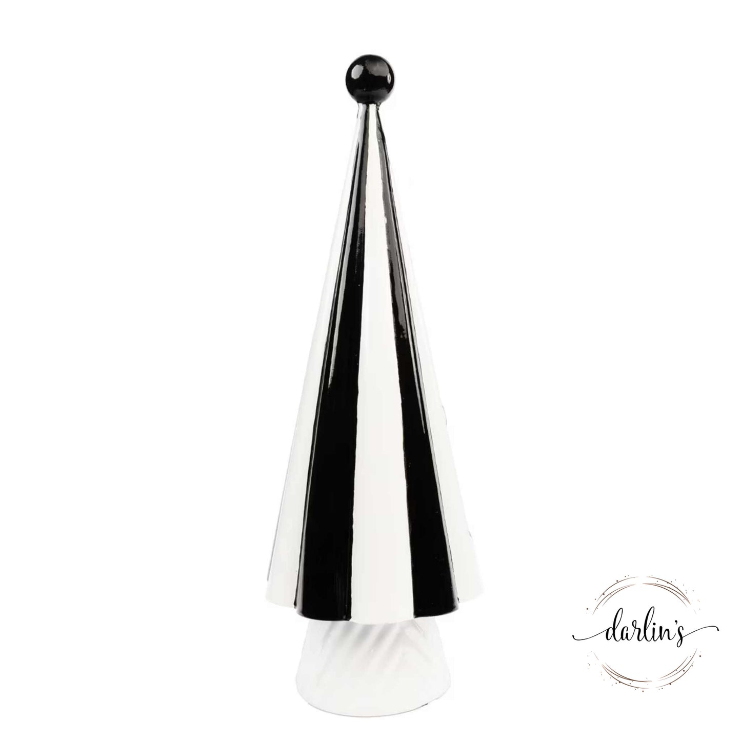 Black And White Standing Tree Finial