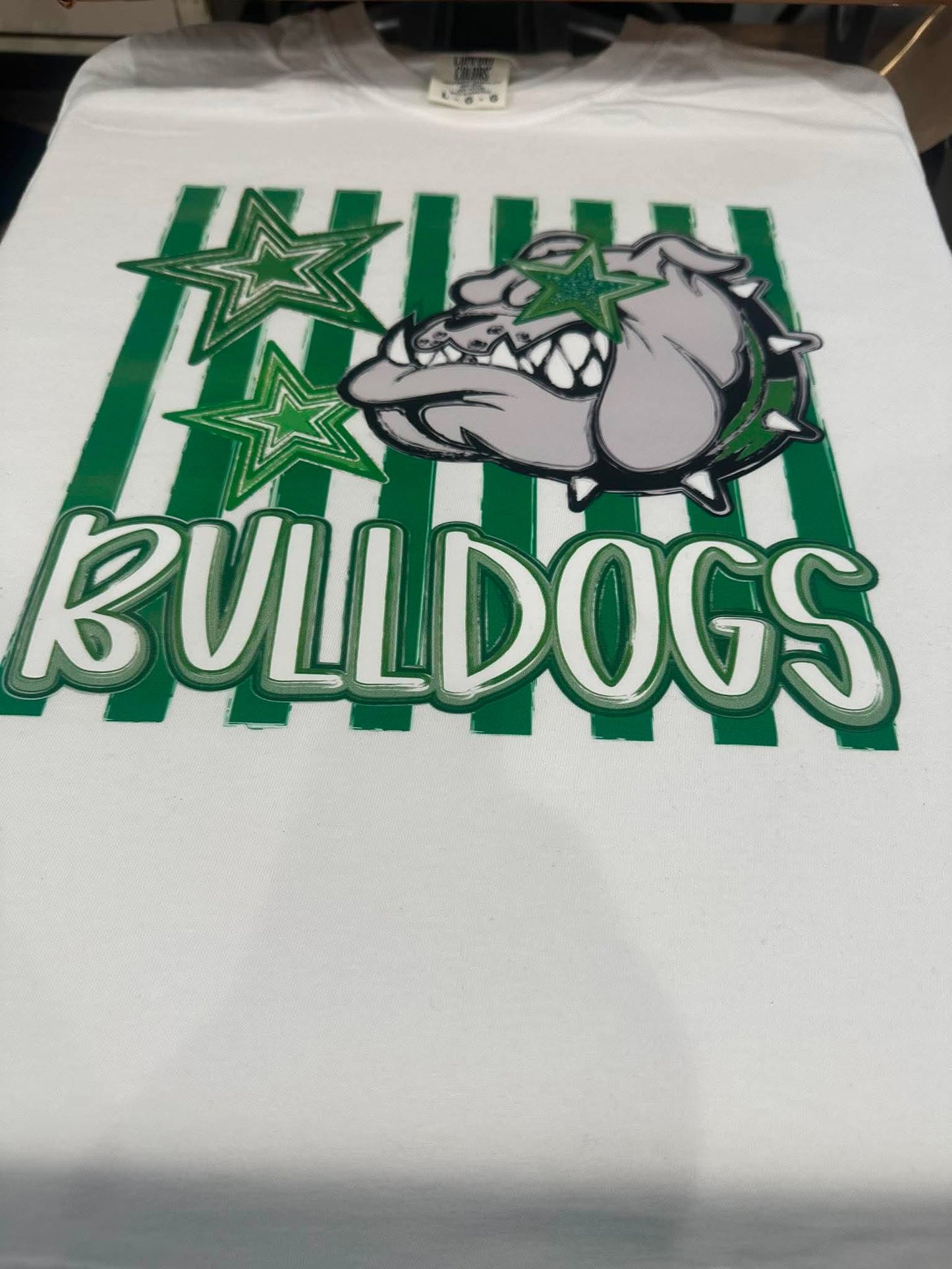 Bulldogs Stripe Bling T-Shirt
