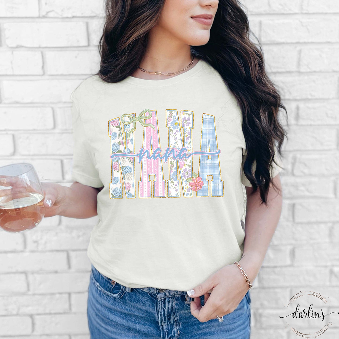Flower and Bow Family Customizable Names Shirt