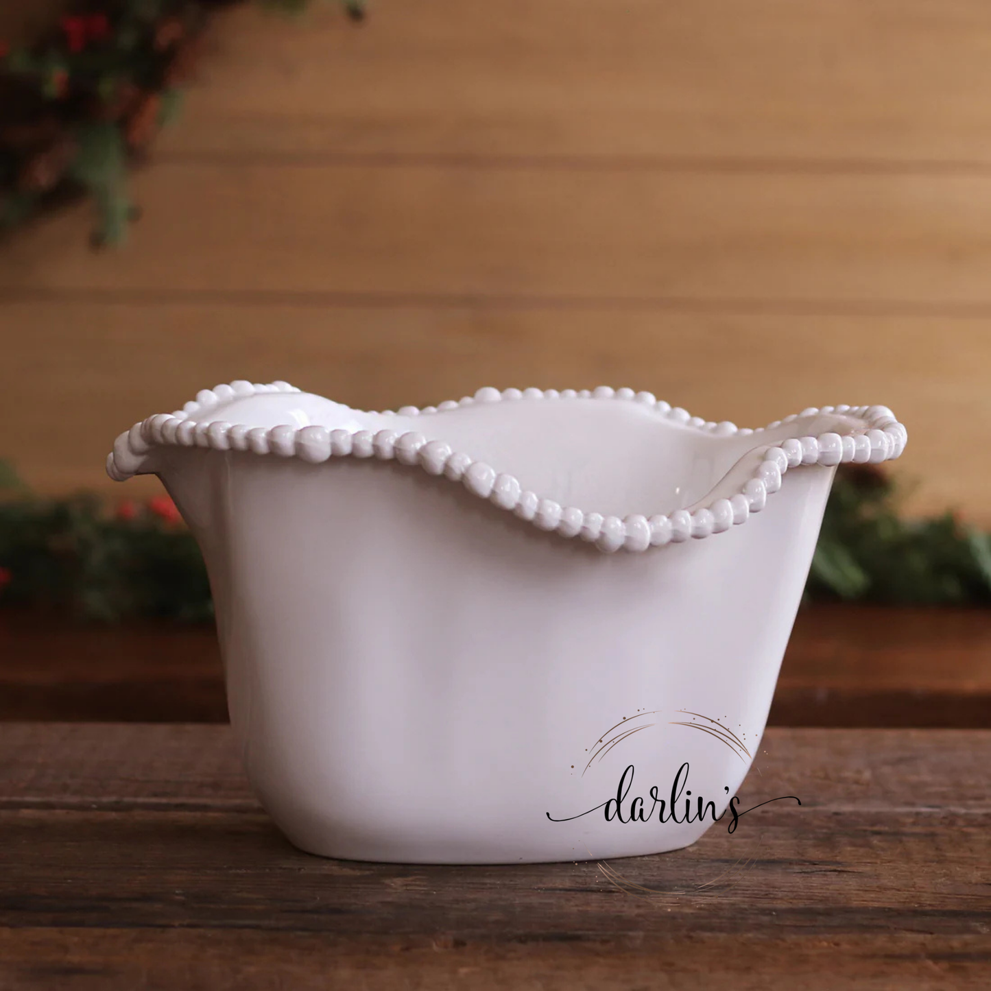 Ice Bucket White - Alegria - Monogram Initial