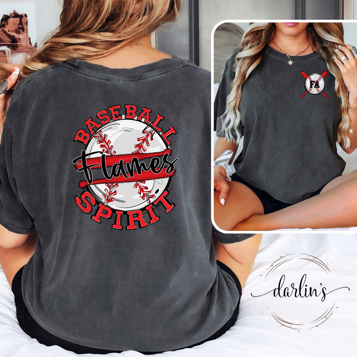 Baseball Spirit FA Flames - Back With Pocket Shirt