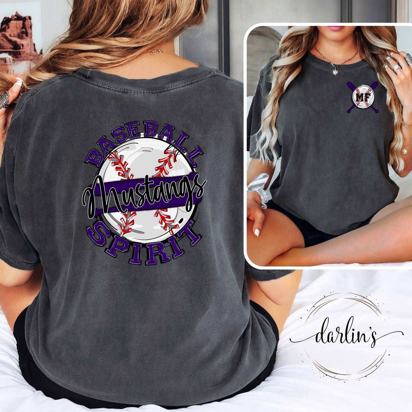 Baseball Spirit MF Mustangs - Back With Pocket Shirt