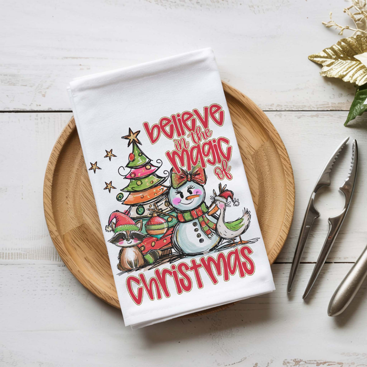 Believe In The Magic Of Christmas - Tea Towel