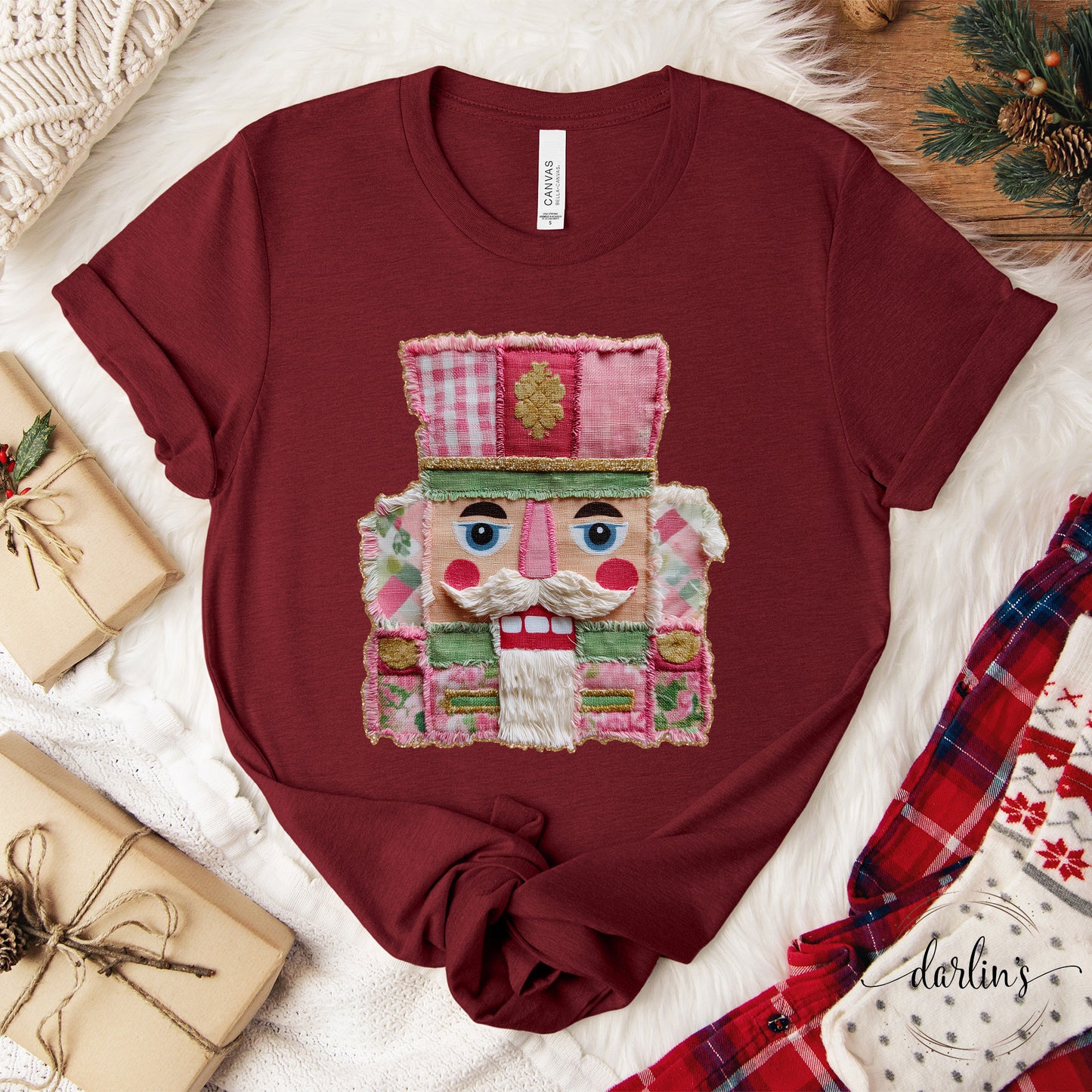 Quilted Elements Nutcracker With Outline Shirt