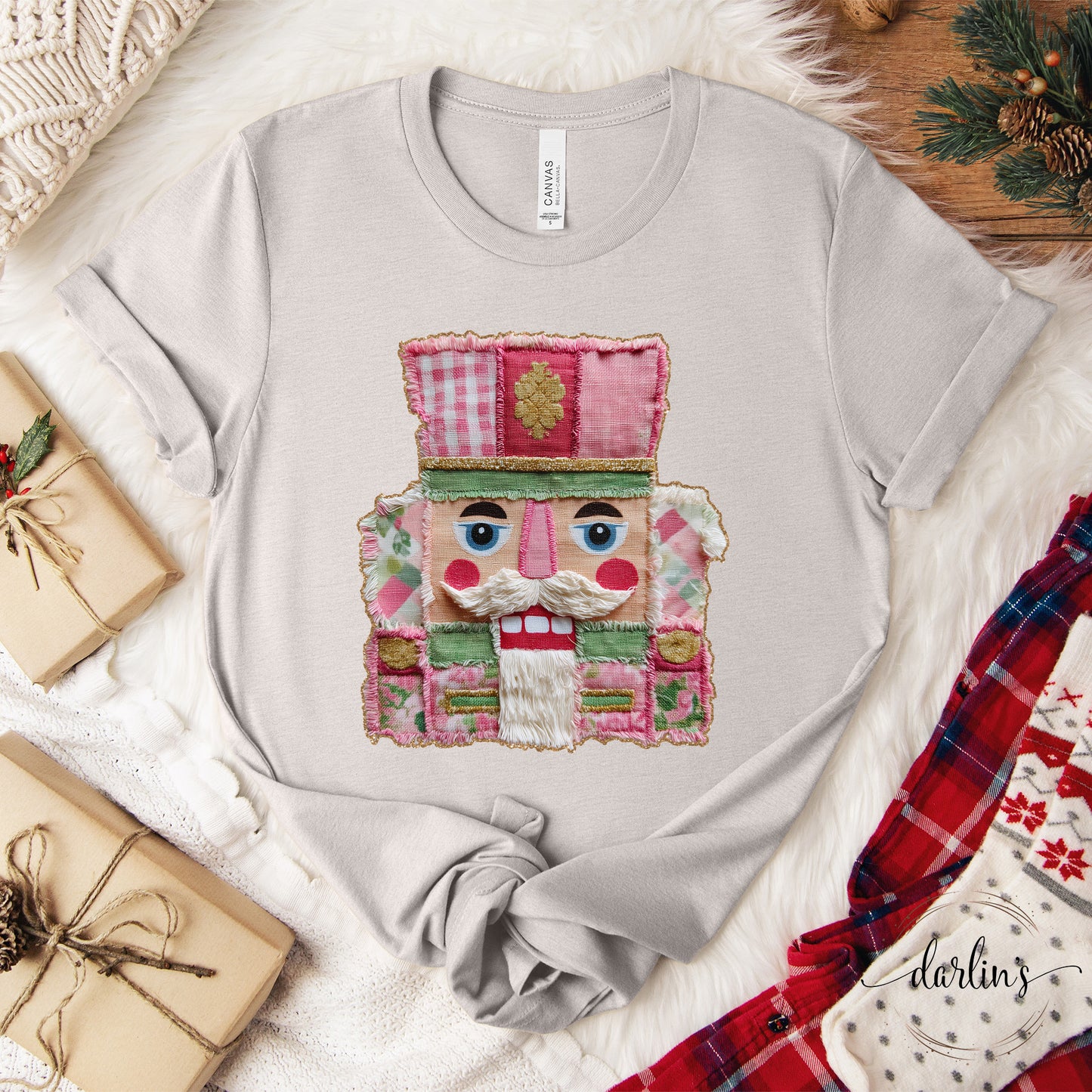 Quilted Elements Nutcracker With Outline Shirt