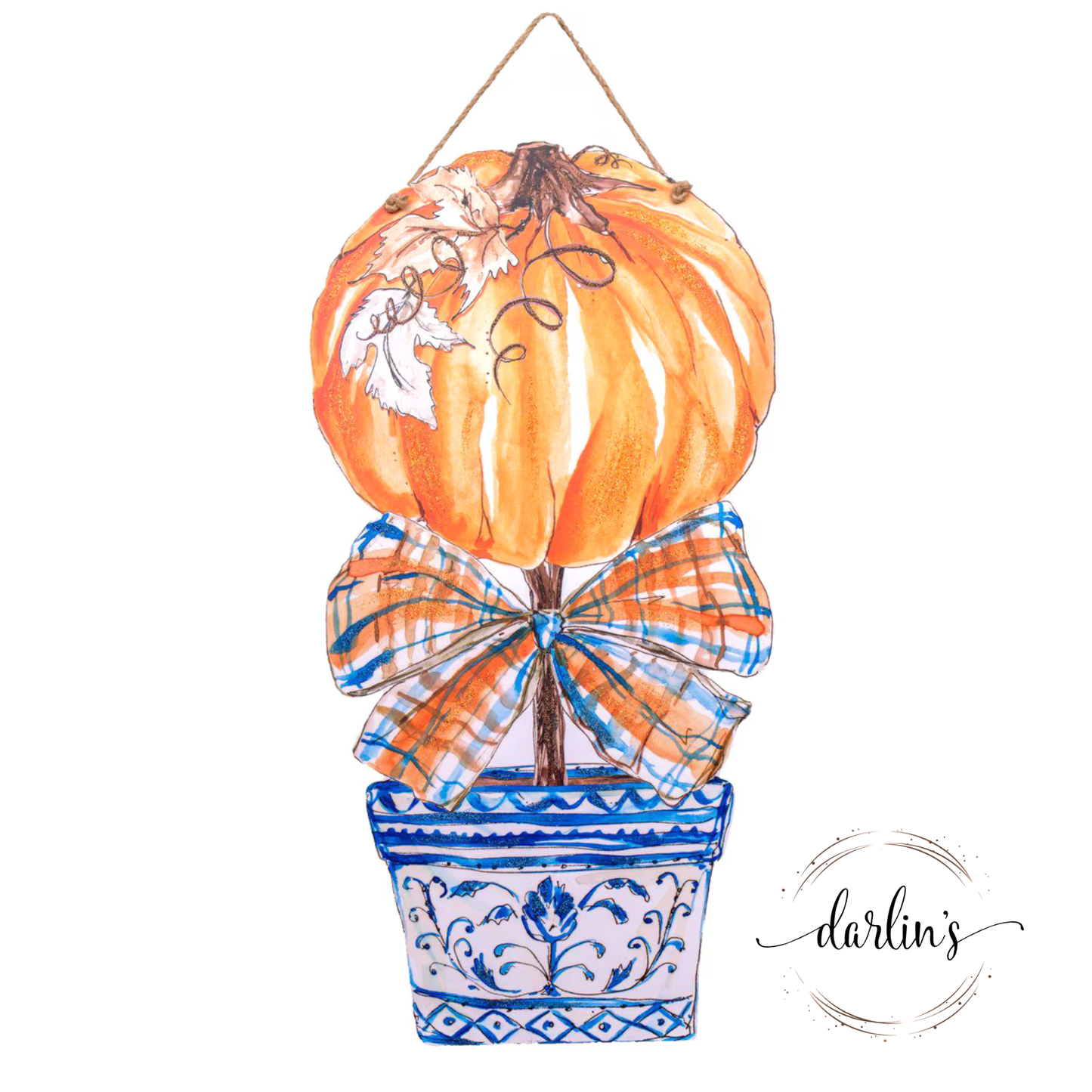 Becks Blue Pumpkin Door Hanger