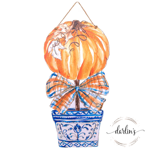 Becks Blue Pumpkin Door Hanger
