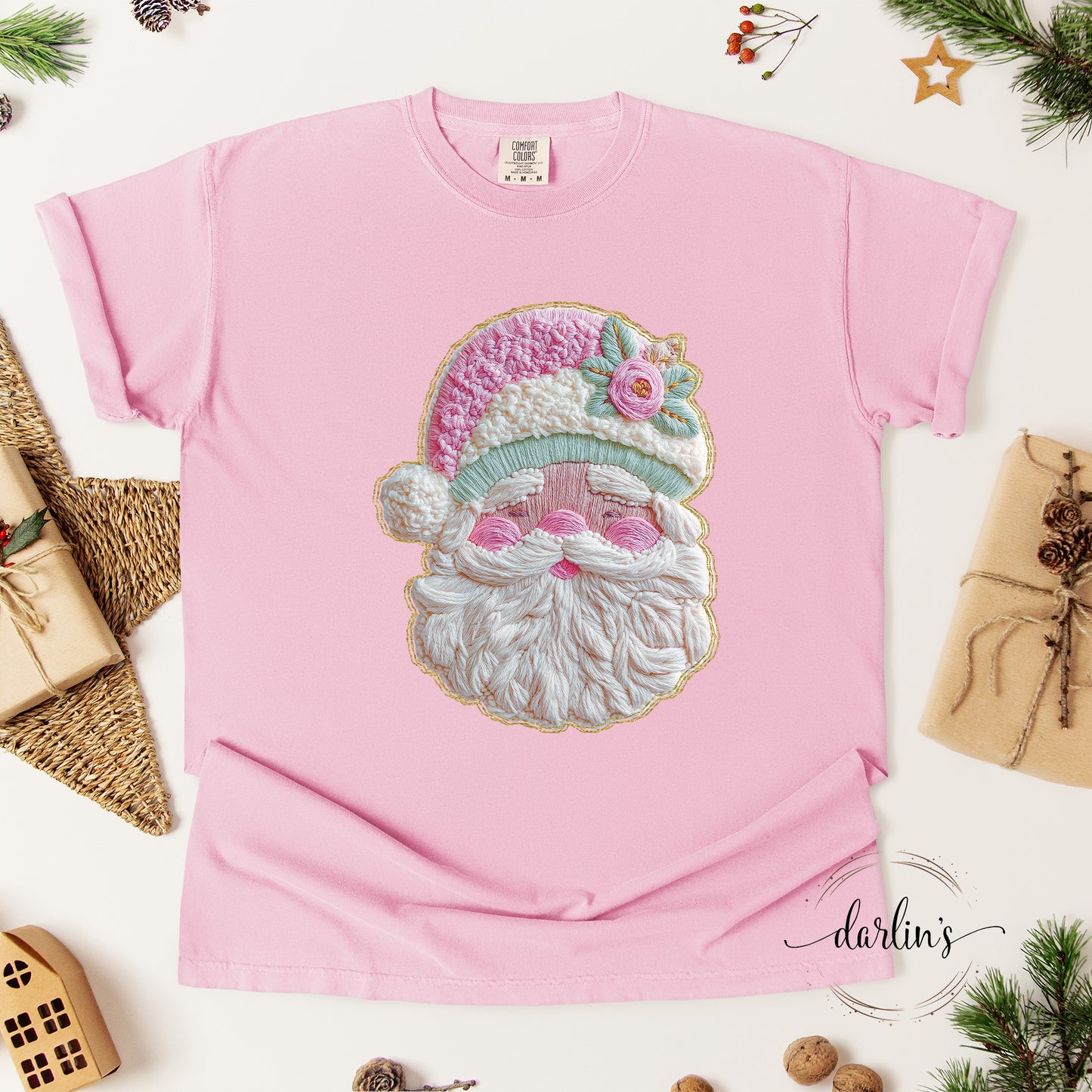 French Knot Santa Shirt