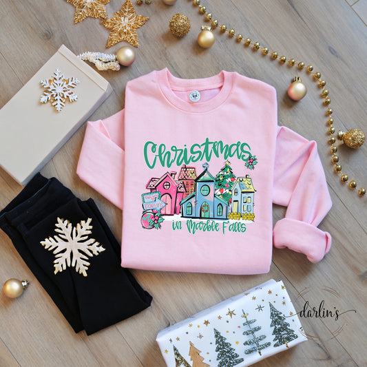 Christmas In Your Town Darlins Marble Falls Shirt