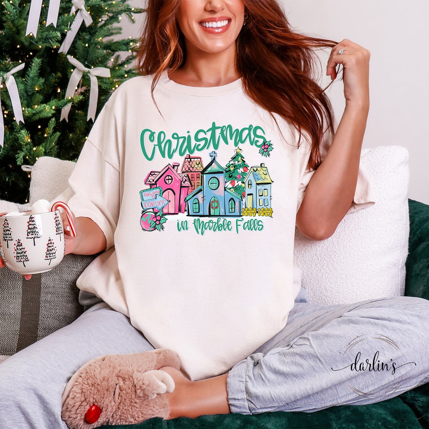 Christmas In Your Town Darlins Marble Falls Shirt