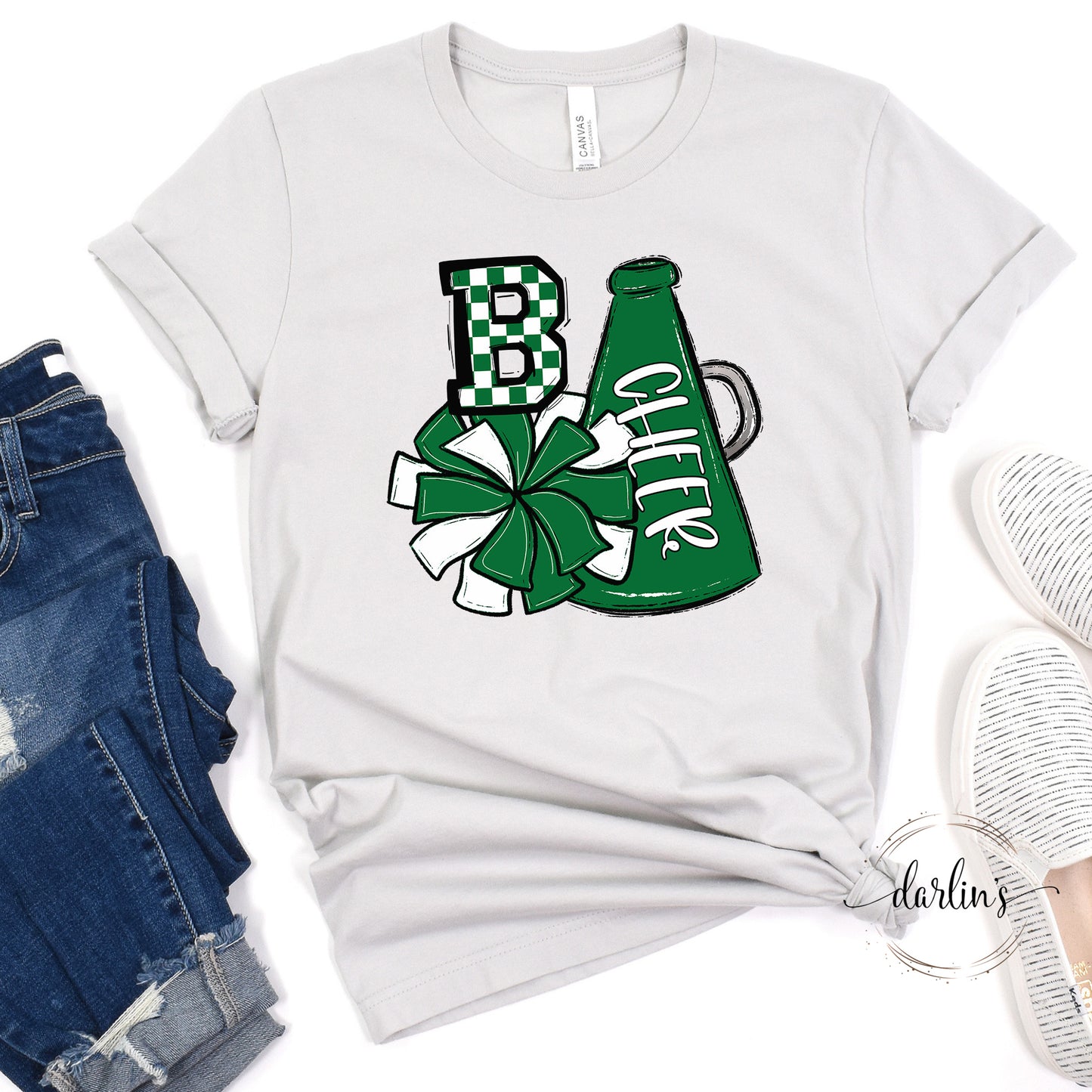 Cheer Pom And Megaphone - Kelly Green