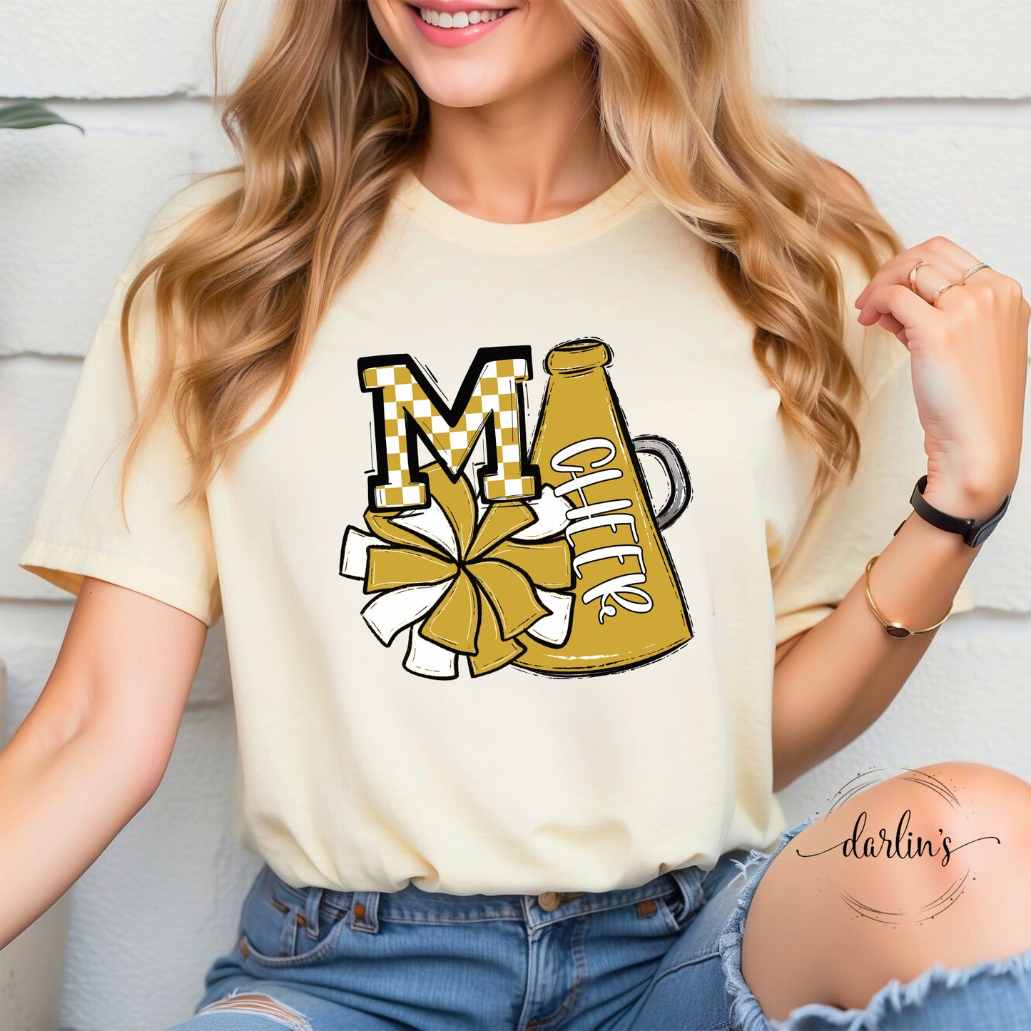 Cheer Pom And Megaphone - Vegas Gold
