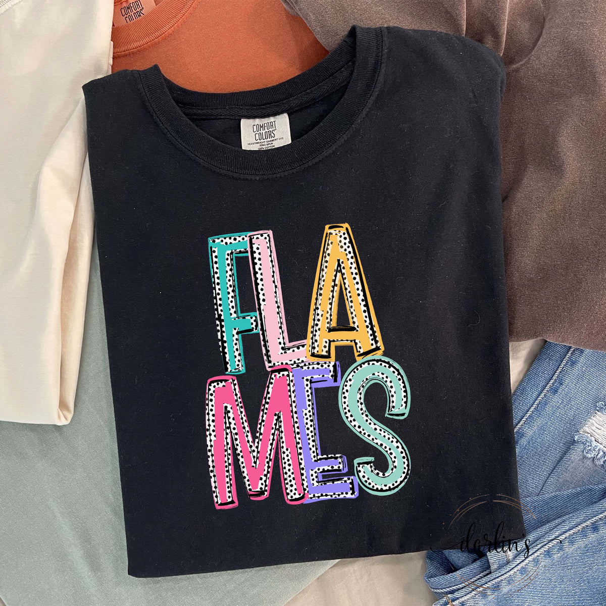 Dixie Dots Flames Shirt