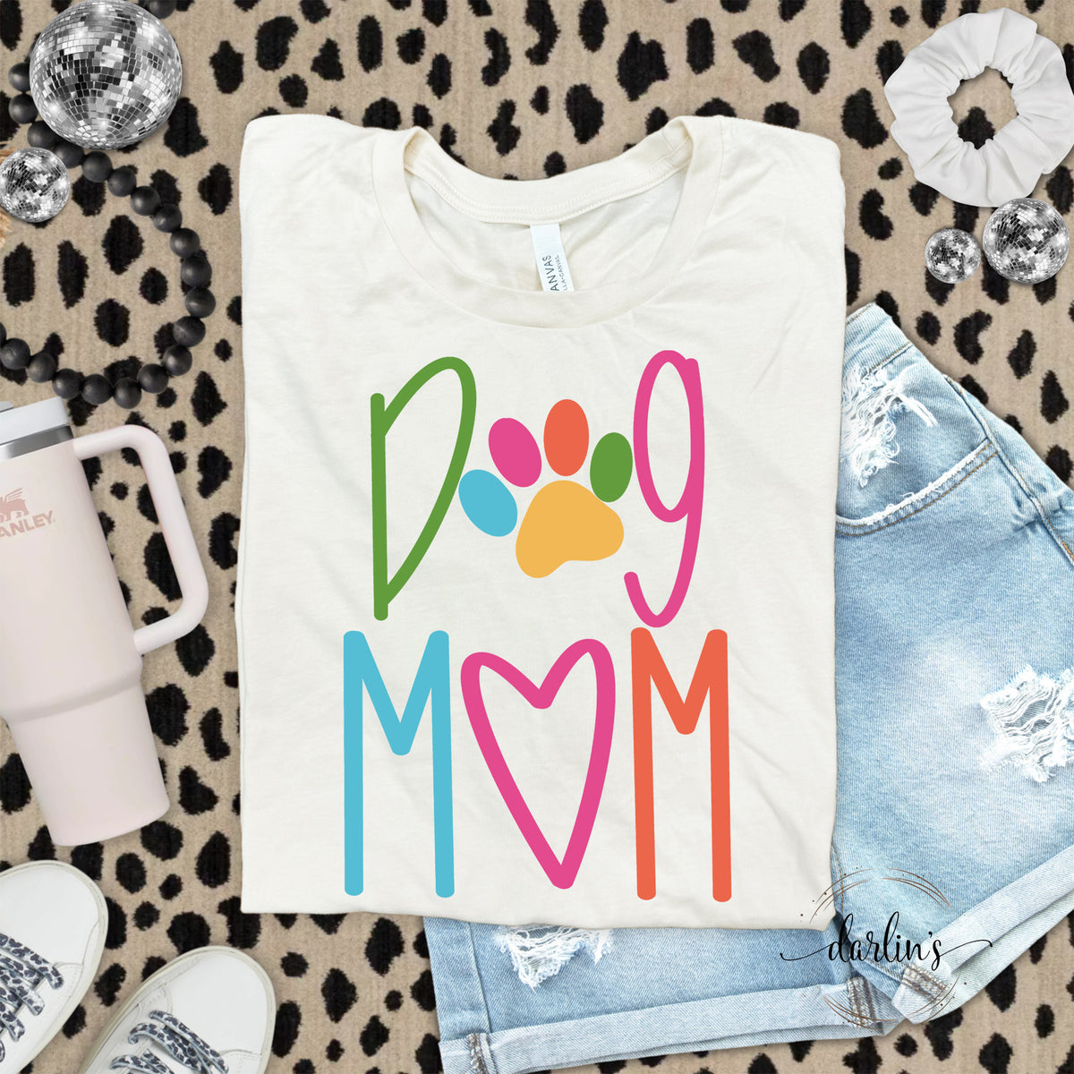 Dog Mom Lettering Shirt