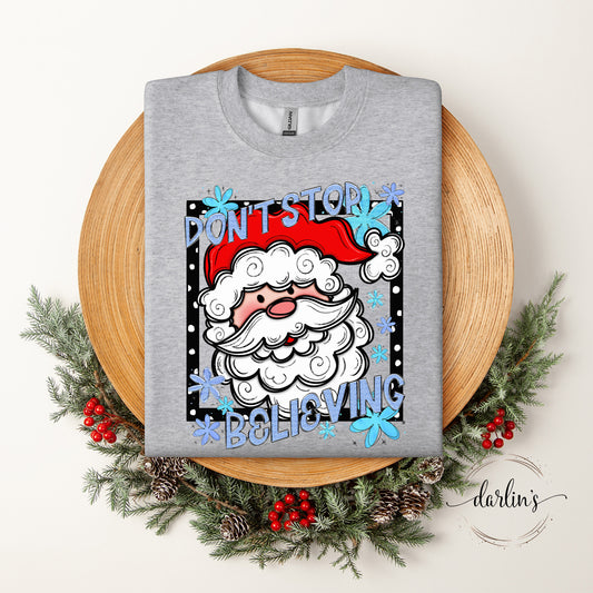Don't Stop Believing Doodle Light Shirt