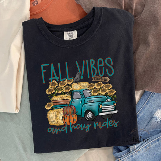 Fall Vibes And Hay Rides Shirt