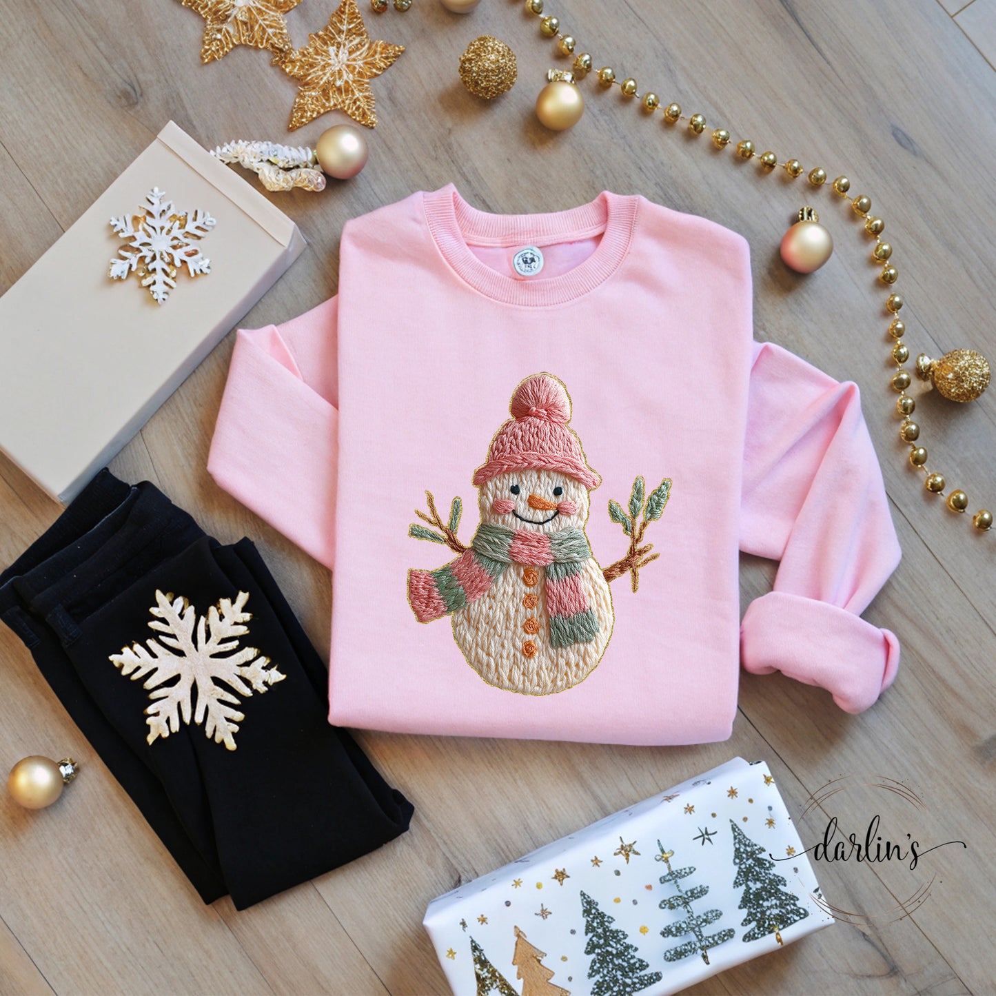French Knot Snowman Shirt