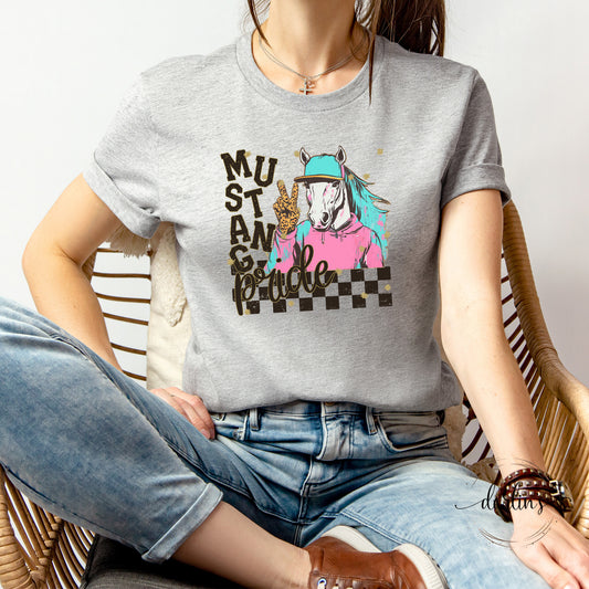 Grunge Mascots Mustang Shirt