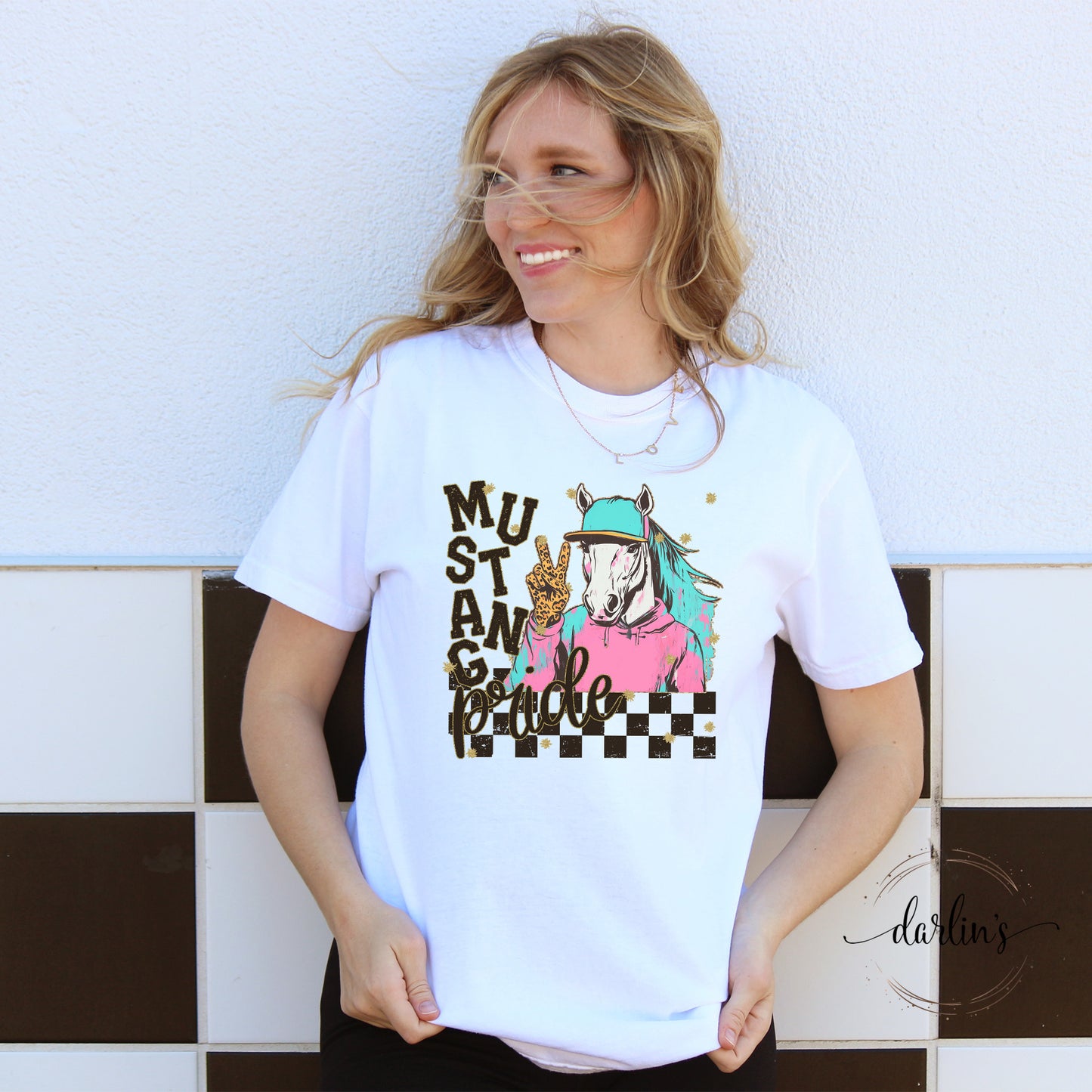 Grunge Mascots Mustang Shirt
