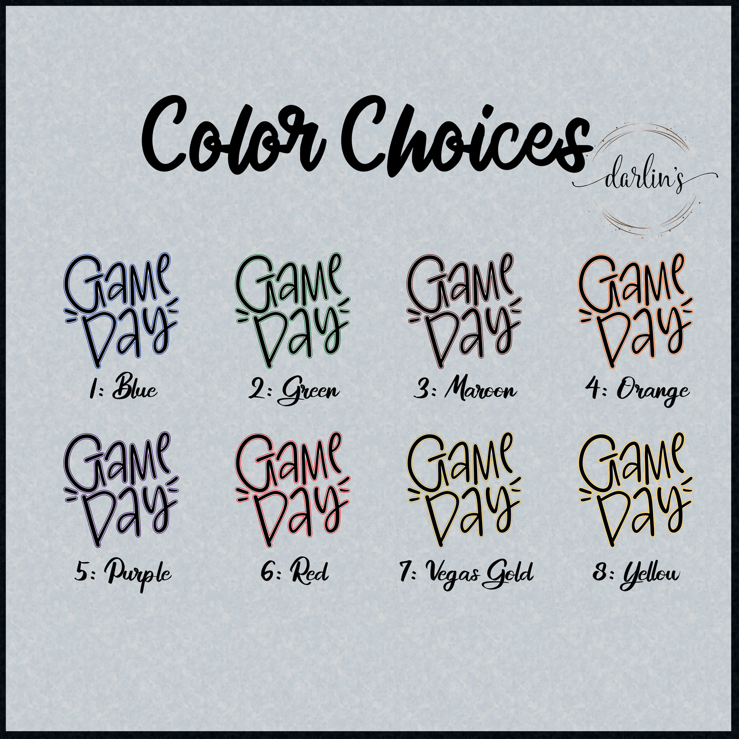 Game Day Lettering - Customizable