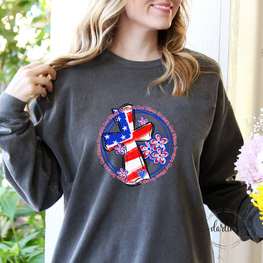 God Bless America Cross