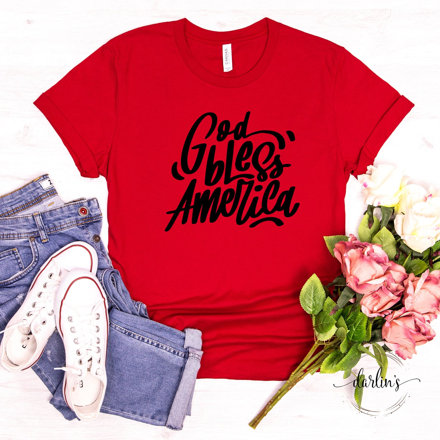 God Bless America - Black Lettering