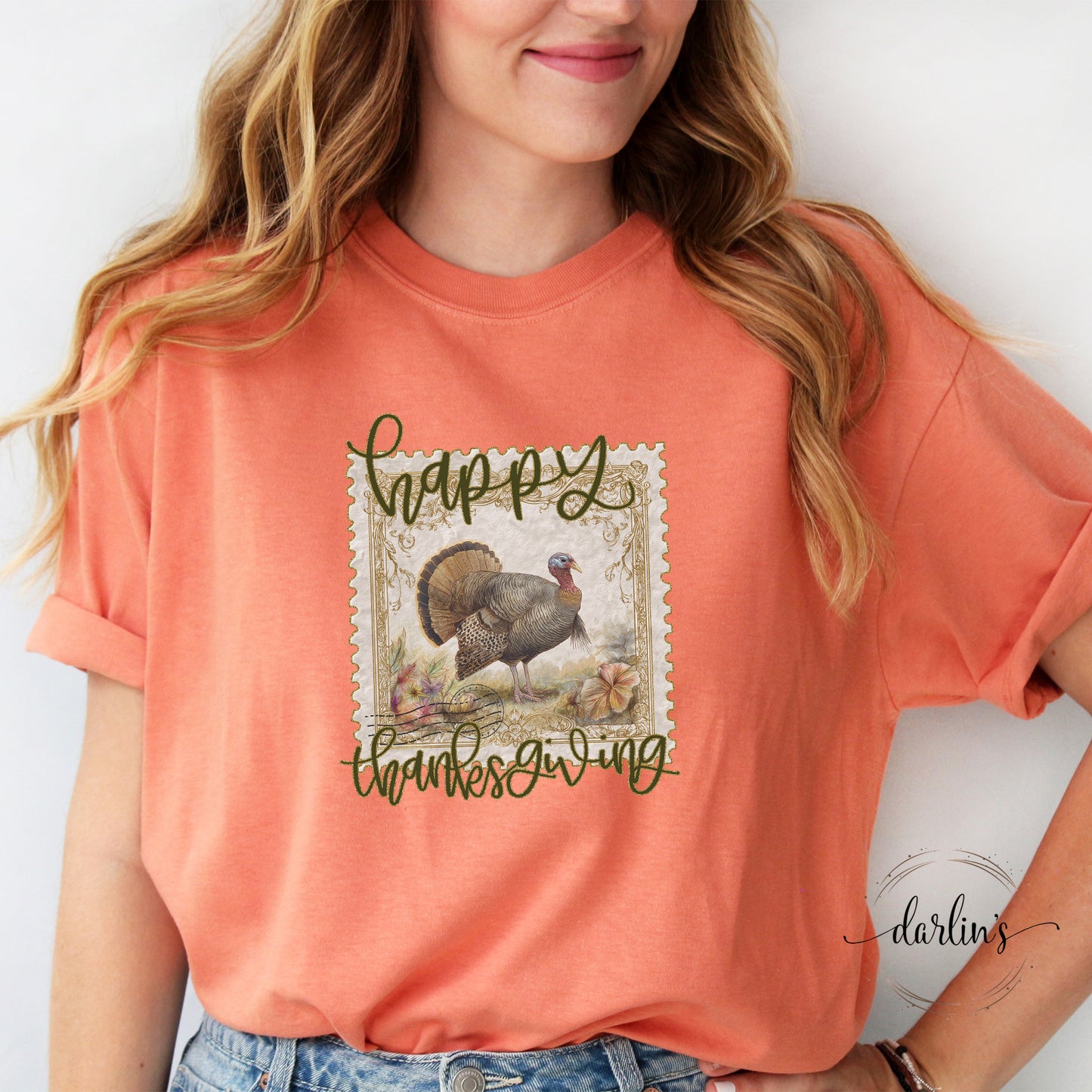 Happy Thanksgiving Postage Stamp Shirt
