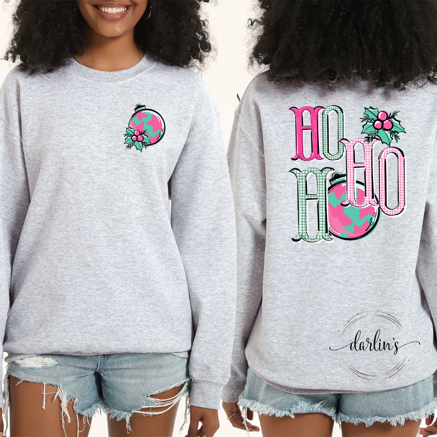 Ho Ho Ho Debutante Shirt - Front Pocket And Back Designs