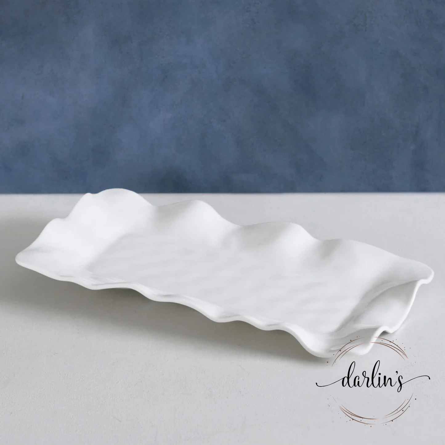 Long Rectangular Tray - Havana - Monogram Initial