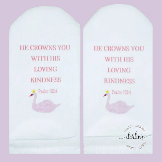 He Crowns You With His Loving Kindness - Socks