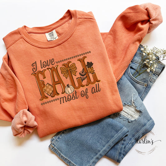 I Love Fall Most Of All Debutante Shirt
