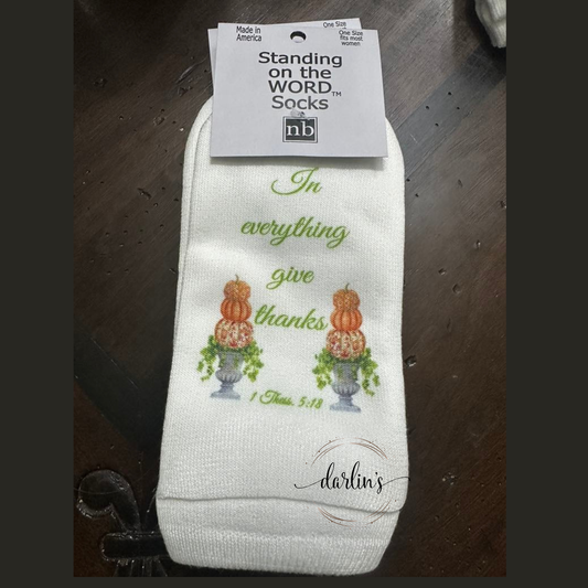 In Everything Give Thanks - Socks