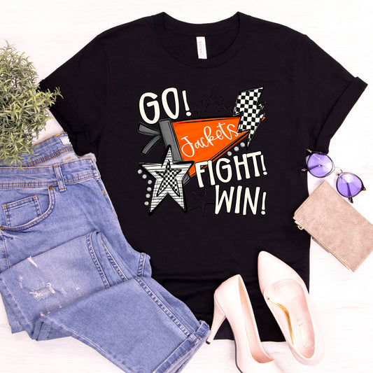 Jackets - Orange Go Fight Win Pennants Shirt