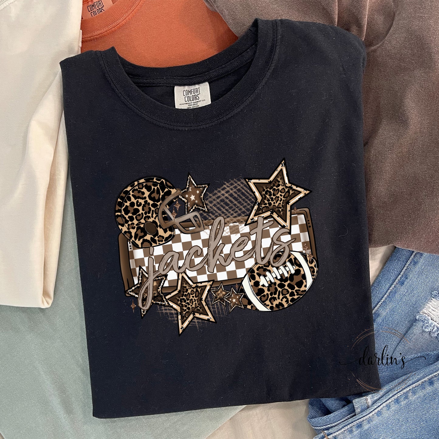 Leopard Football Name Plate Jackets
