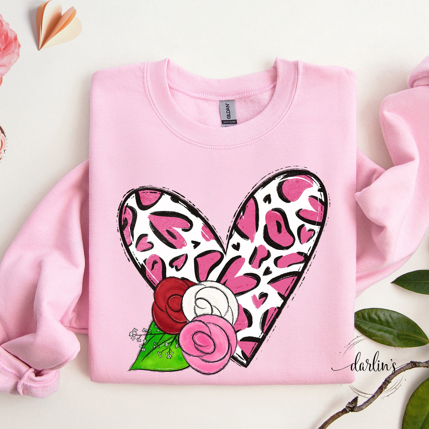 Love Never Fails - Heart With Flowers Shirt