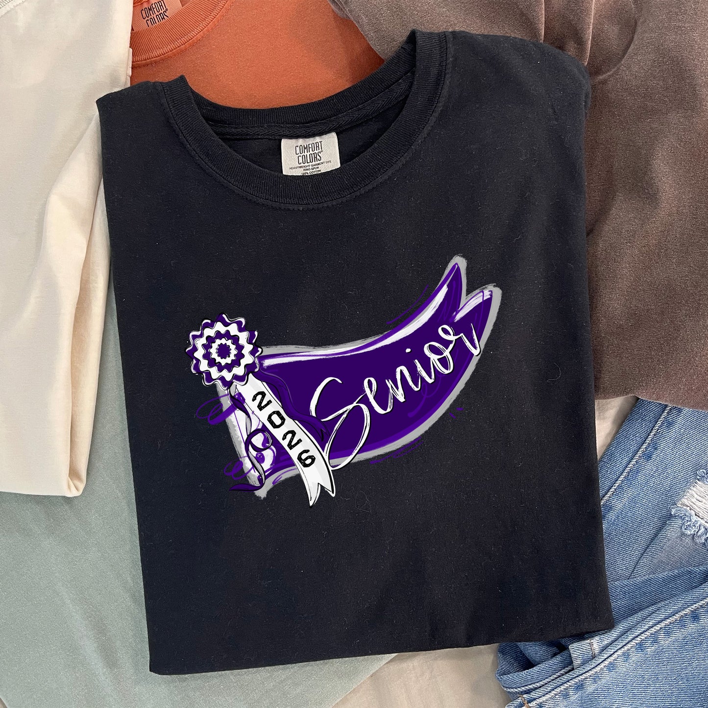 Senior 2026 - Mums The Word Ribbon Pennant - Customizable