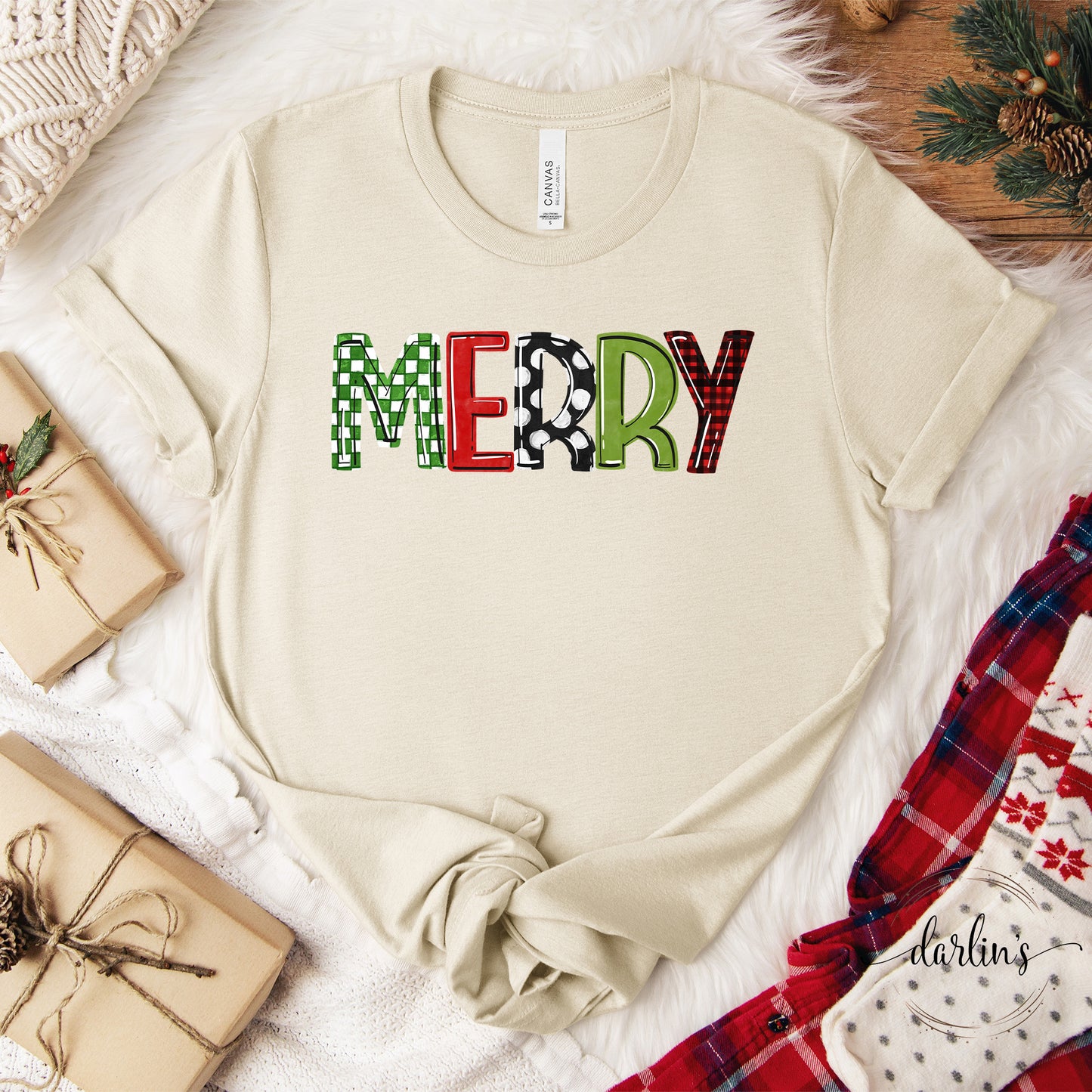 Merry Word Art Shirt