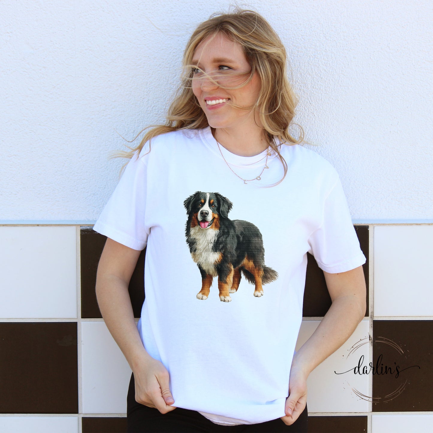 Needlepoint Pets Bernese Mountain Dog Shirt
