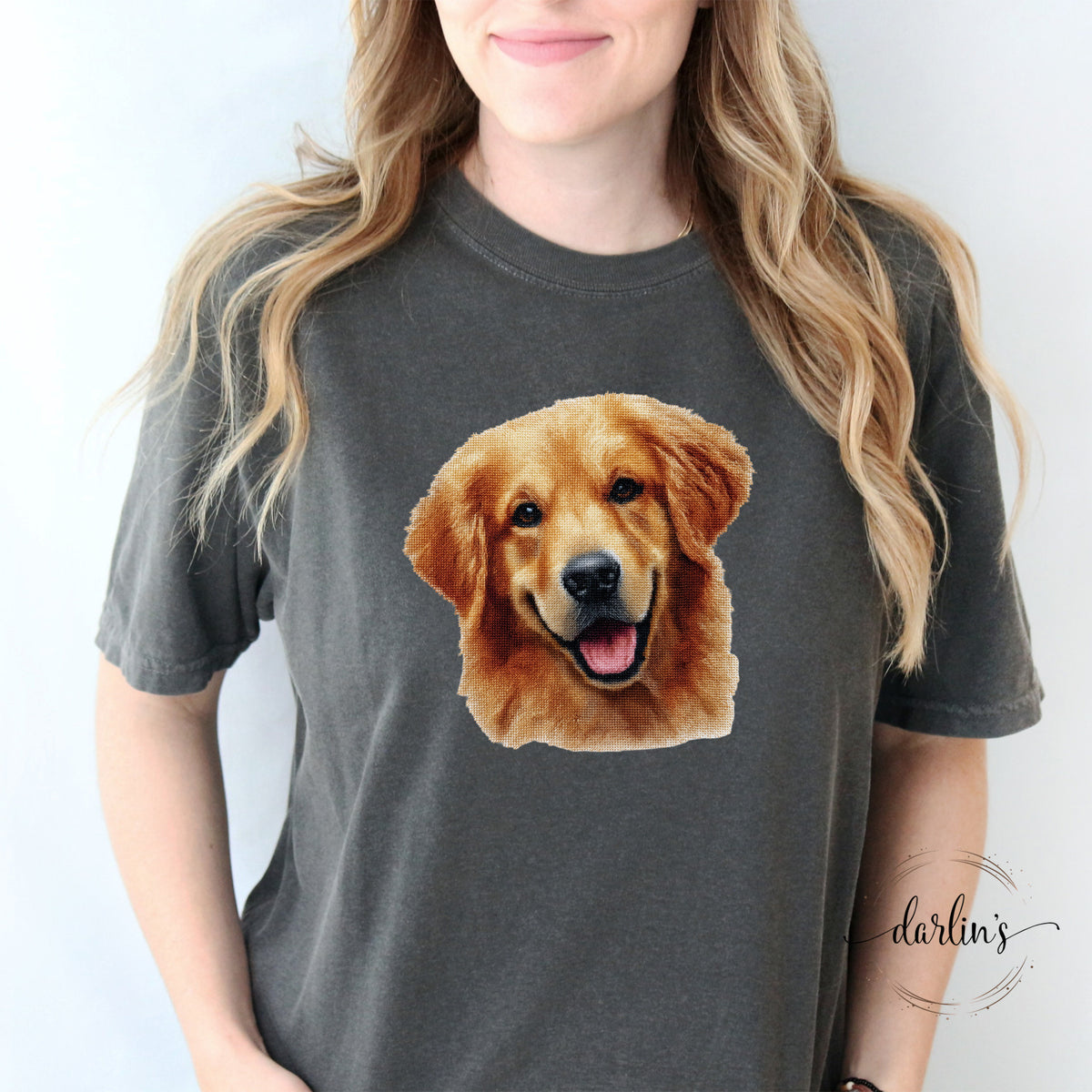 Needlepoint Pets Golden Retriever 2 Shirt