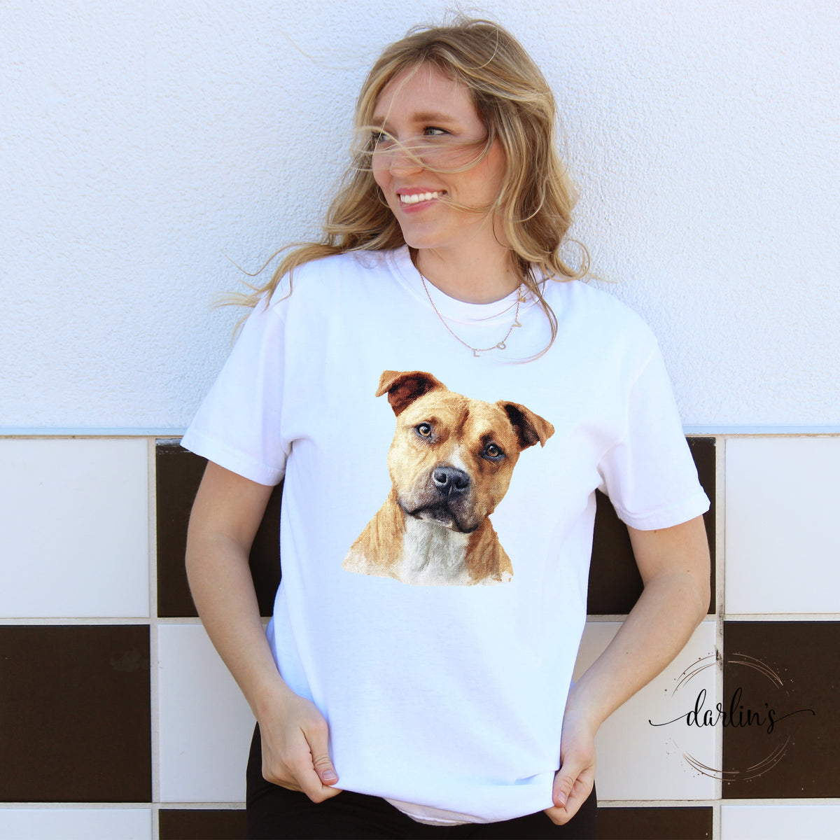 Needlepoint Pets Pit Bull Shirt