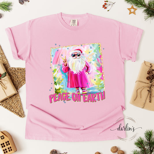 Peace On Earth Santa Shirt
