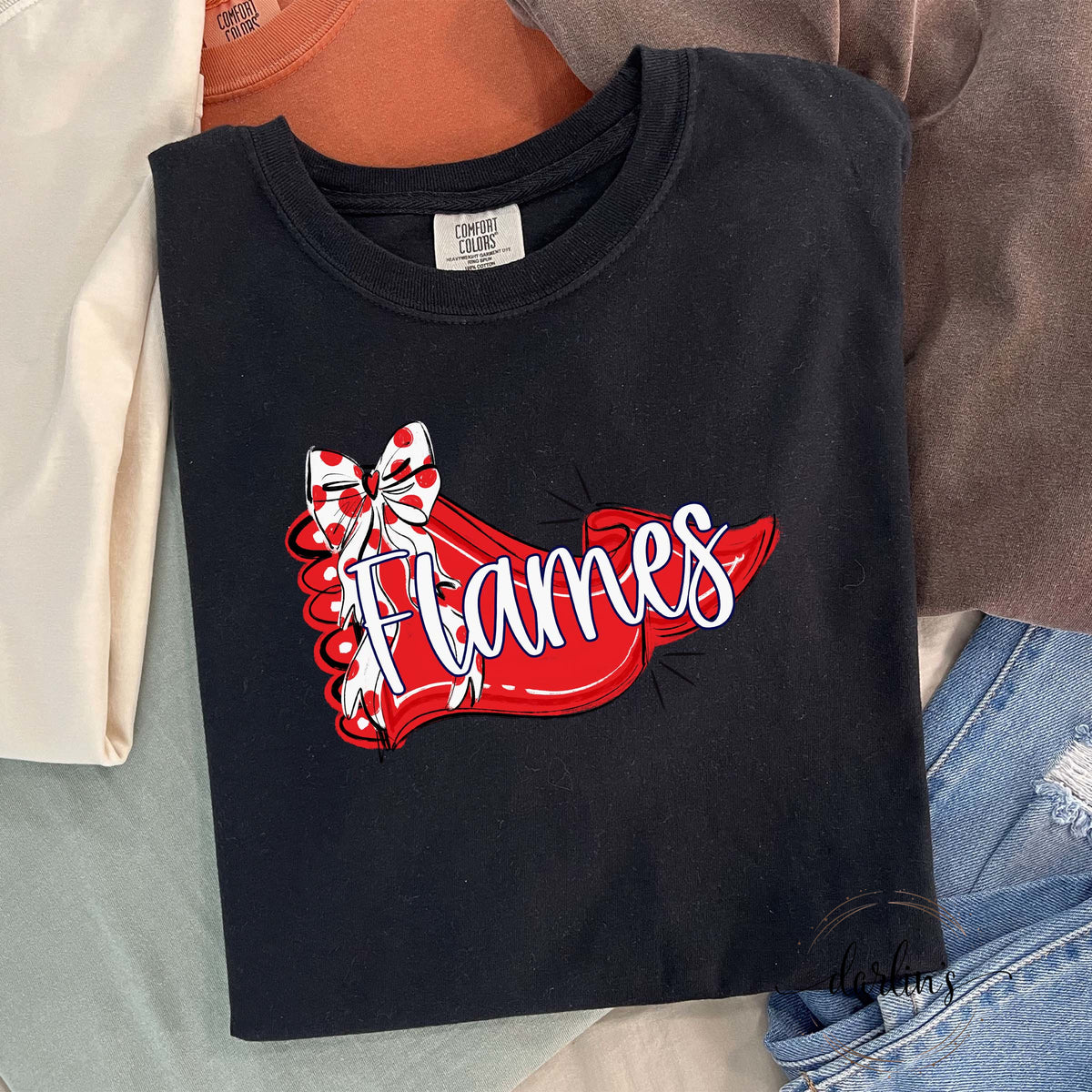 Pennant And Bow Flames Shirt