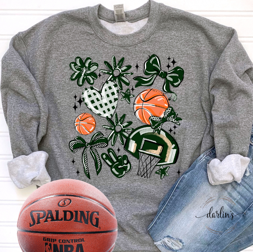 Play Ball Basketball Collage - 16 Colors Available