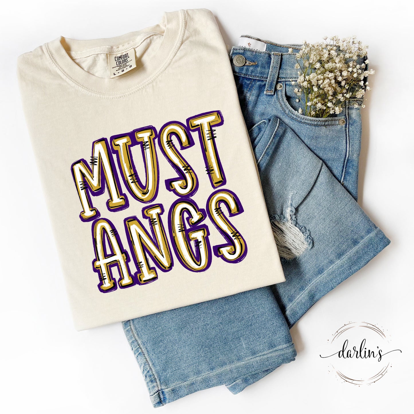 Mustangs Spirit Stacked Custom Shirt