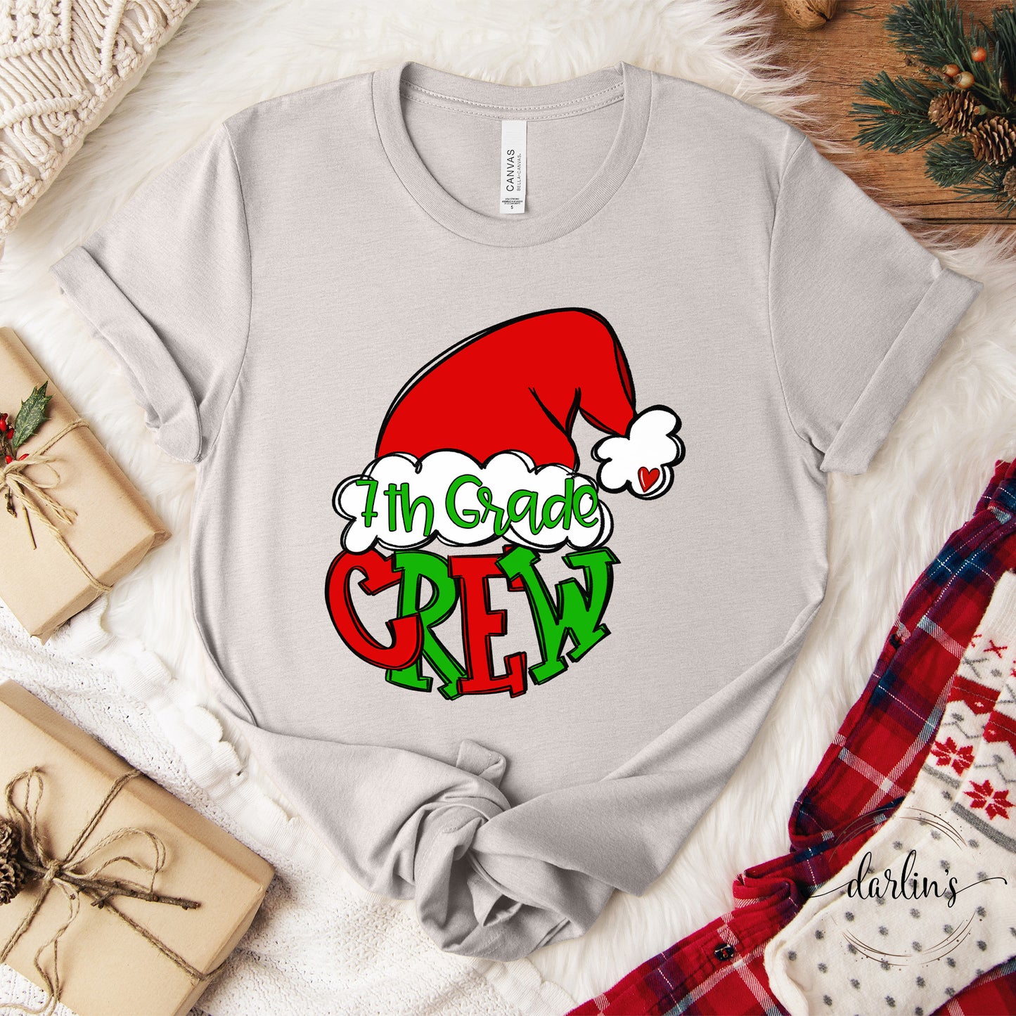 Santa Crew Grade Levels Customizable Shirt