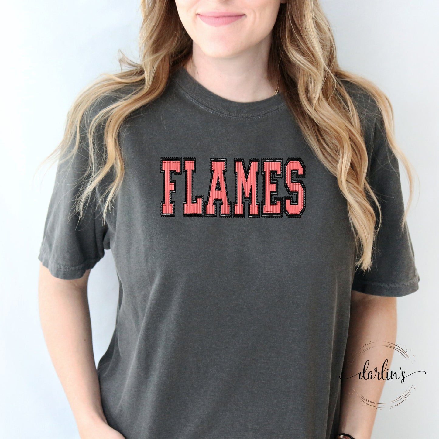 The Prepster Flames Red Black - One Line