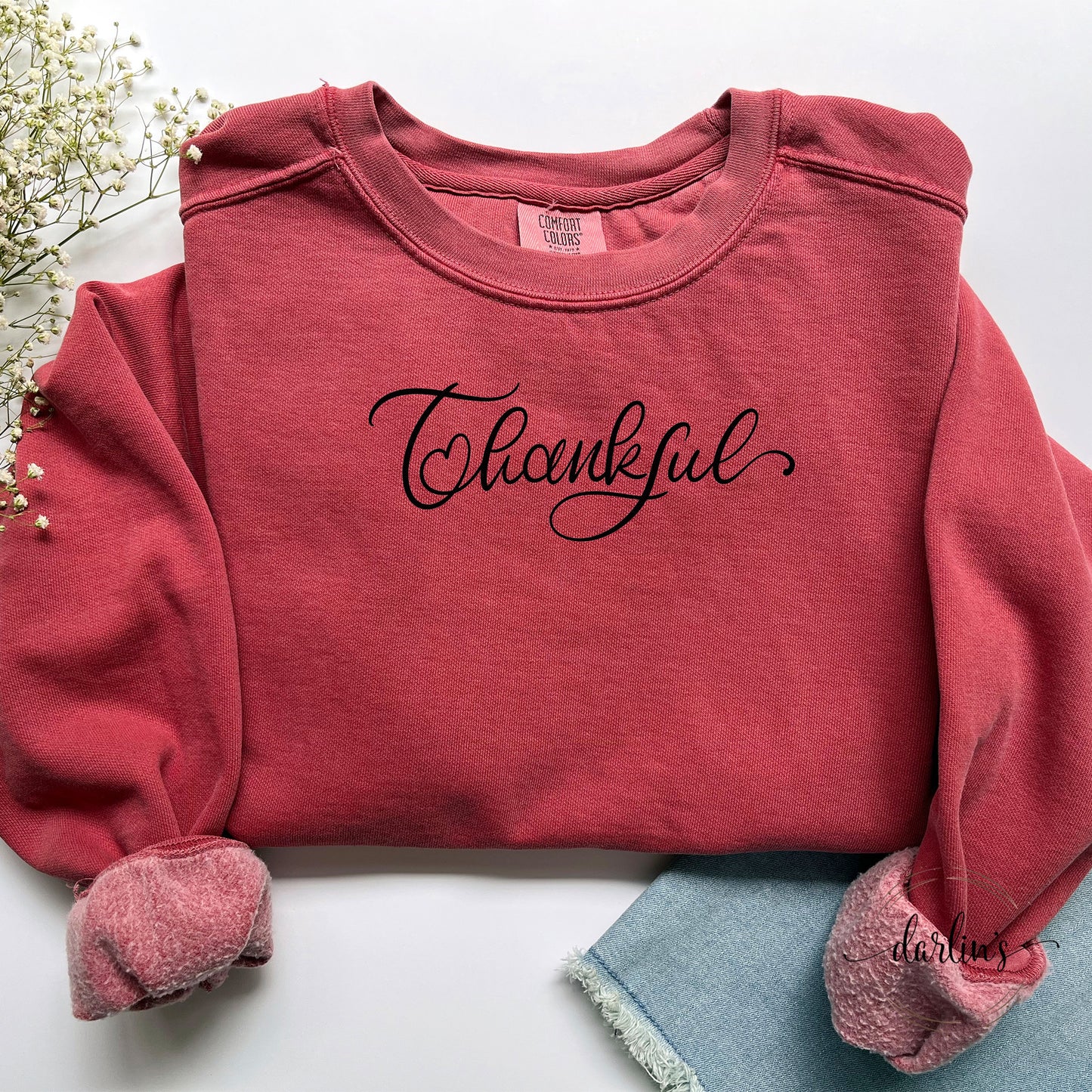 Thankful Lettering Only Shirt