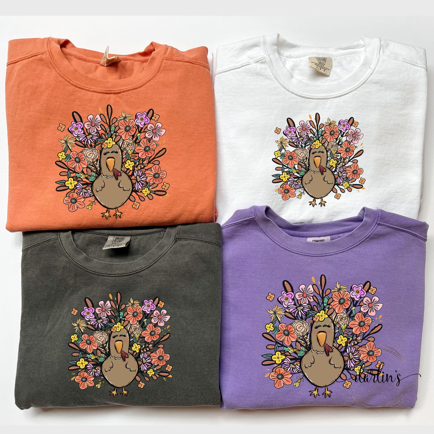 Turkey With Flowers Shirt