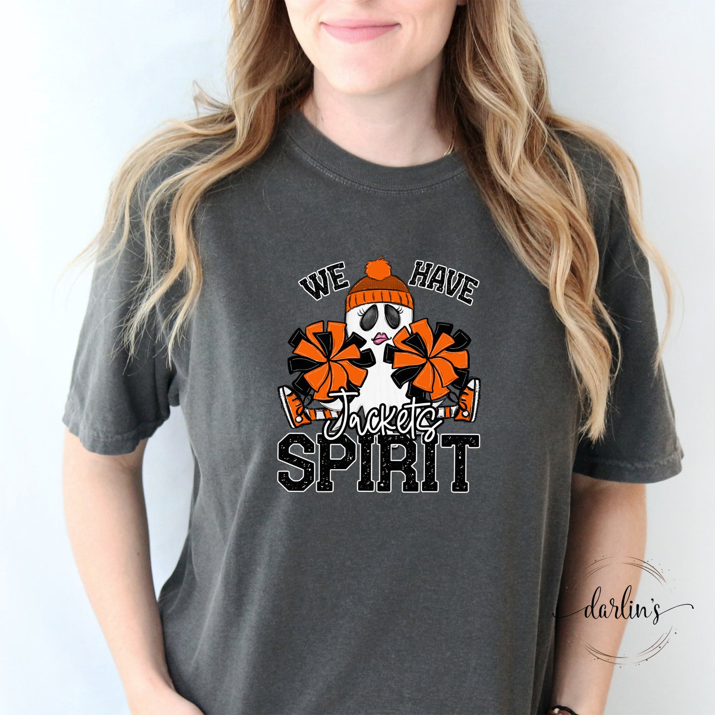 We Have Spirit Ghost Cheerleader - Jackets - Orange Shirt