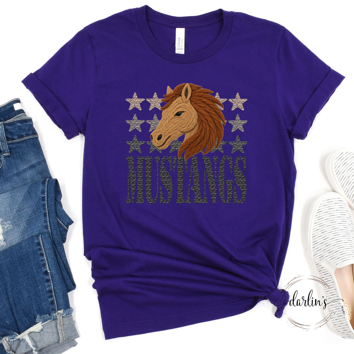 Yarn Mascots Mustangs Shirt